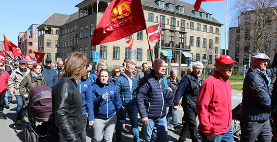 1. maj demonstration i Aalborg 2017